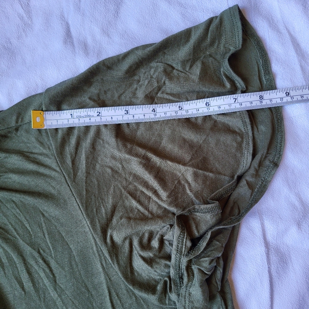 Forest Green Tiered Midi Dress Size 1X | Boho Cottagecore Casual T Tahari - Picture 7 of 10